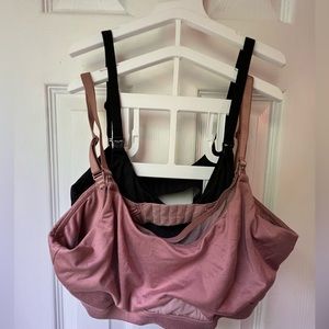 Two Auden nursing bras